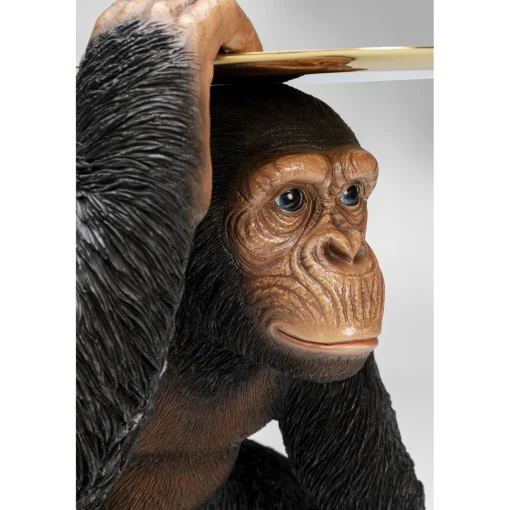 KARE Design Figurines Décoratives|Figurine Décorative Butler Playing Chimp Noir 52Cm