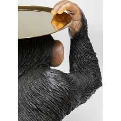 KARE Design Figurines Décoratives|Figurine Décorative Butler Playing Chimp Noir 52Cm