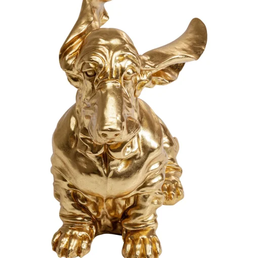 KARE Design Figurines Décoratives|Figurine Décorative Coiffed Dog Dore 52Cm