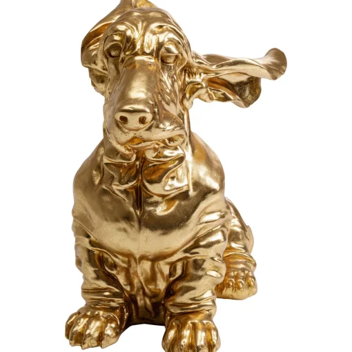 KARE Design Figurines Décoratives|Figurine Décorative Coiffed Dog Dore 52Cm