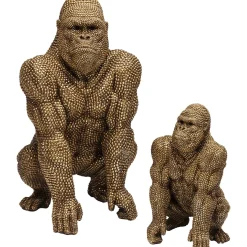 KARE Design Figurines Décoratives|Figurine Décorative Gorilla Dore 80Cm