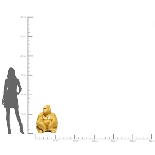 KARE Design Figurines Décoratives|Figurine Décorative Monkey Gorilla Side Dore 76Cm