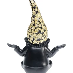 KARE Design Figurines Décoratives|Figurine Décorative Nain Meditation Noir-Dore 19Cm