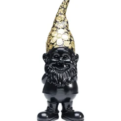 KARE Design Figurines Décoratives|Figurine Décorative Nain Standing Noir-Dore 60
