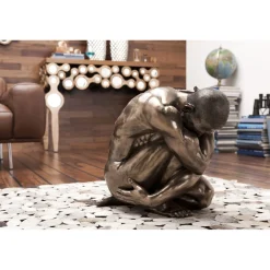 KARE Design Figurines Décoratives|Figurine Décorative Nude Man Hug Bronze 54Cm