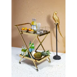 KARE Design Figurines Décoratives|Figurine Décorative Parrot Dore 116Cm