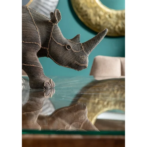 KARE Design Figurines Décoratives|Figurine Décorative Rhino Rivets Pearls 25Cm