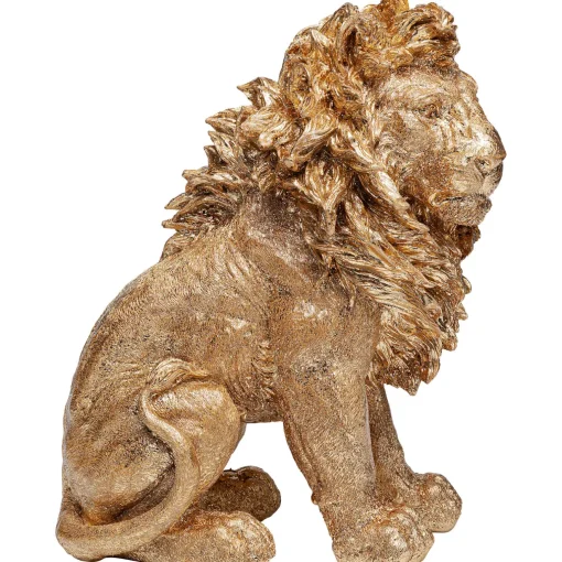 KARE Design Figurines Décoratives|Figurine Décorative Sitting Lion Dore 42Cm