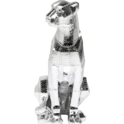 KARE Design Figurines Décoratives|Figurine Décorative Sitting Cat Rivet Chrome 82Cm