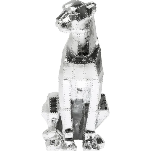 KARE Design Figurines Décoratives|Figurine Décorative Sitting Cat Rivet Chrome 82Cm