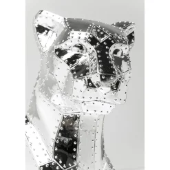 KARE Design Figurines Décoratives|Figurine Décorative Sitting Cat Rivet Chrome 82Cm