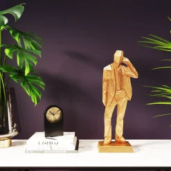 KARE Design Figurines Décoratives|Figurine Décorative Standing Man Dore 62Cm