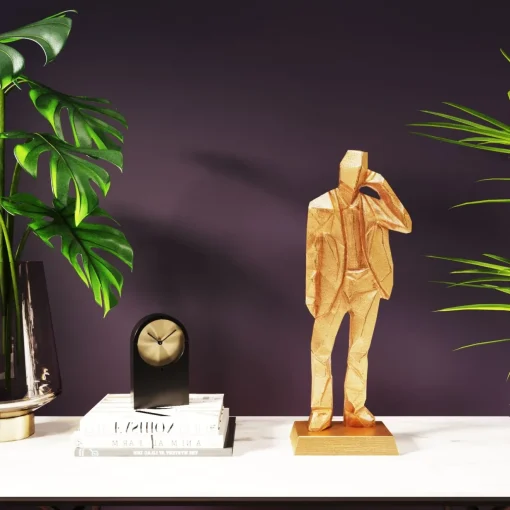KARE Design Figurines Décoratives|Figurine Décorative Standing Man Dore 62Cm