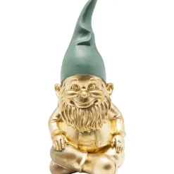 KARE Design Figurines Décoratives|Figurine Décorative Zwerg Sitting Dore Vert 19Cm