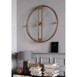 KARE Design Horloges Murales|Horloge Murale Clip Gold O107Cm
