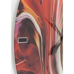 KARE Design Horloges Murales|Horloge Murale En Verre Chaos Fire O80Cm