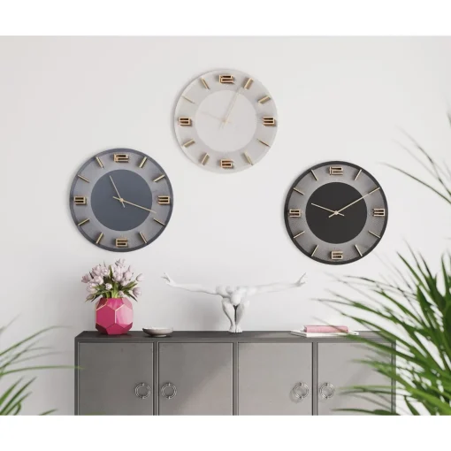 KARE Design Horloges Murales|Horloge Murale Leonardo Blanc/Dore O49Cm