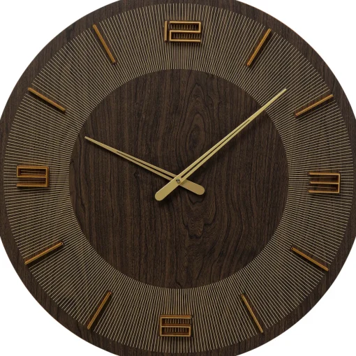 KARE Design Horloges Murales|Horloge Murale Levi Marron O60Cm