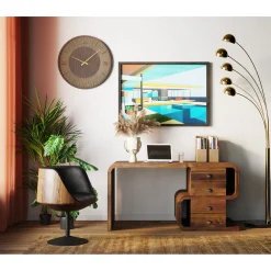 KARE Design Horloges Murales|Horloge Murale Levi Marron O60Cm