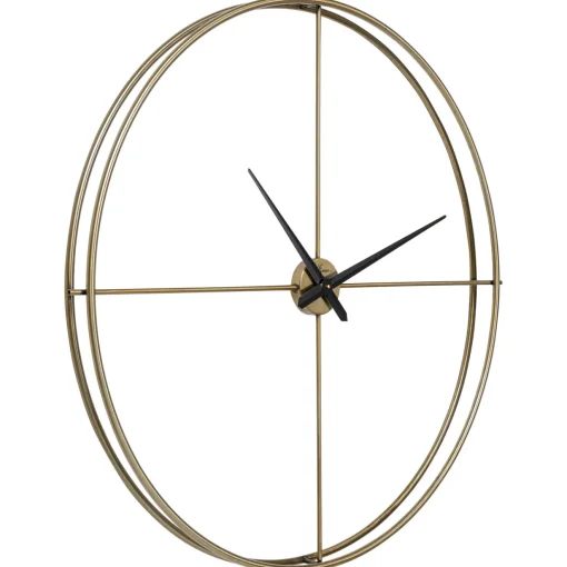 KARE Design Horloges Murales|Horloge Murale Simple Pure Laiton O95Cm