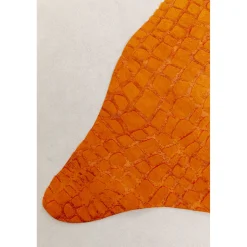 KARE Design Tapis À Poils Courts|K&F Tapis Croco Orange 167X226Cm