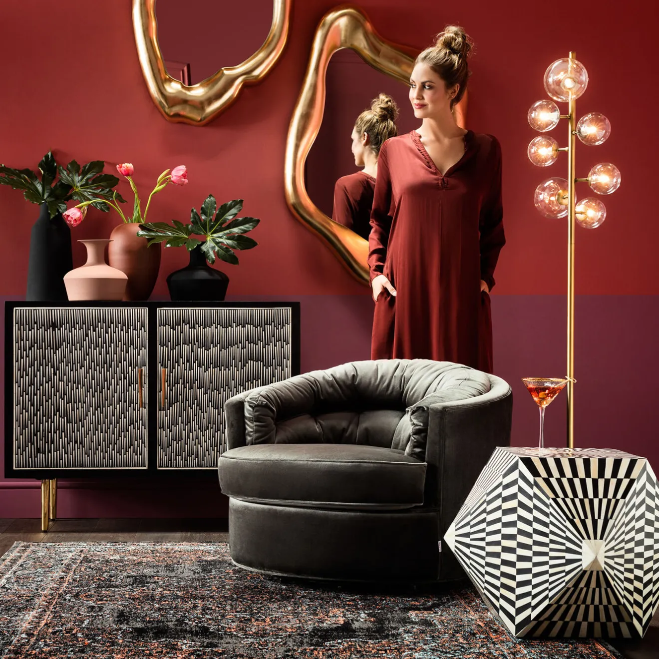 KARE Design Lampadaires|Lampadaire Bello Sette 162Cm