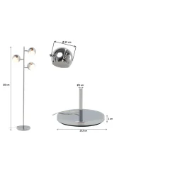 KARE Design Lampadaires|Lampadaire Calotta Chrome