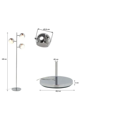 KARE Design Lampadaires|Lampadaire Calotta Chrome