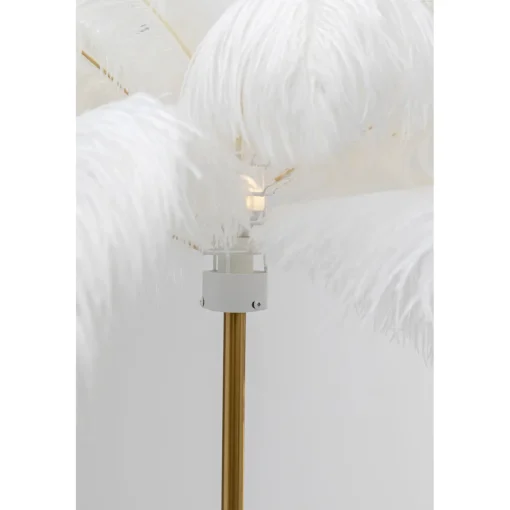 KARE Design Lampadaires|Lampadaire Feather Palm Blanc 165Cm