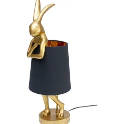 KARE Design Lampes De Table|Lampe A Poser Animal Rabbit Dore/Noir 68Cm