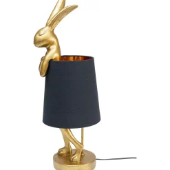 KARE Design Lampes De Table|Lampe A Poser Animal Rabbit Dore/Noir 68Cm