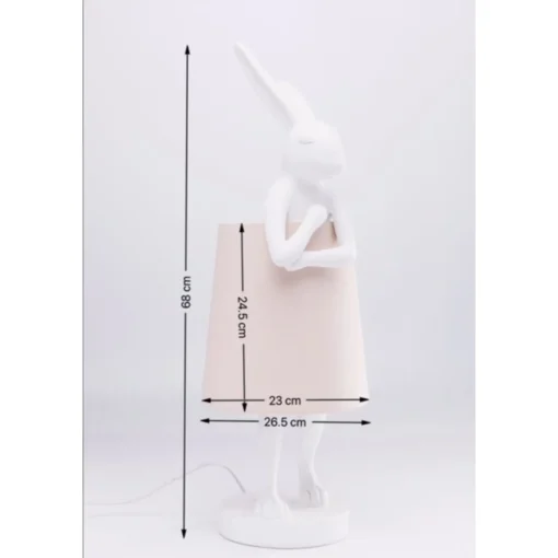 KARE Design Lampes De Table|Lampe A Poser Animal Rabbit Blanc 68Cm