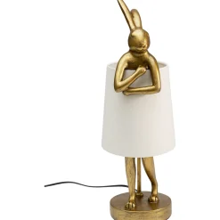 KARE Design Lampes De Table|Lampe A Poser Animal Rabbit Dore/Blanc 50Cm