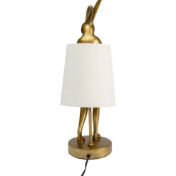 KARE Design Lampes De Table|Lampe A Poser Animal Rabbit Dore/Blanc 50Cm
