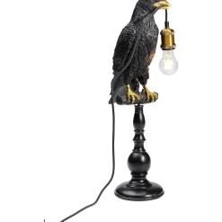 KARE Design Lampes De Table|Lampe A Poser Animal Sitting Crow Noir Mat 61Cm