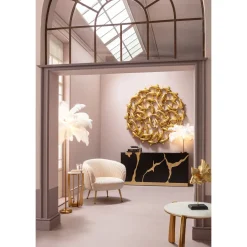 KARE Design Lampes De Table|Lampe A Poser Feather Palm Blanc 60Cm