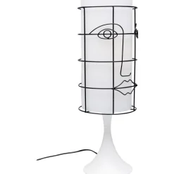 KARE Design Lampes De Table|Lampe A Poser Grid Face Blanc 60Cm
