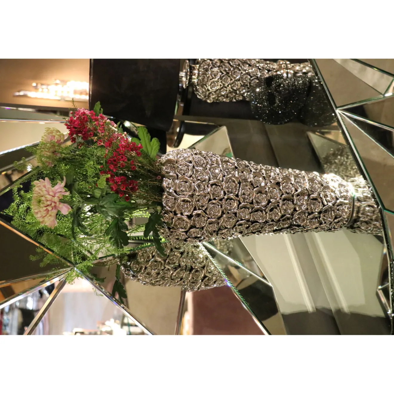 KARE Design Lampes De Table|Lampe A Poser Rose Argente´ 57Cm