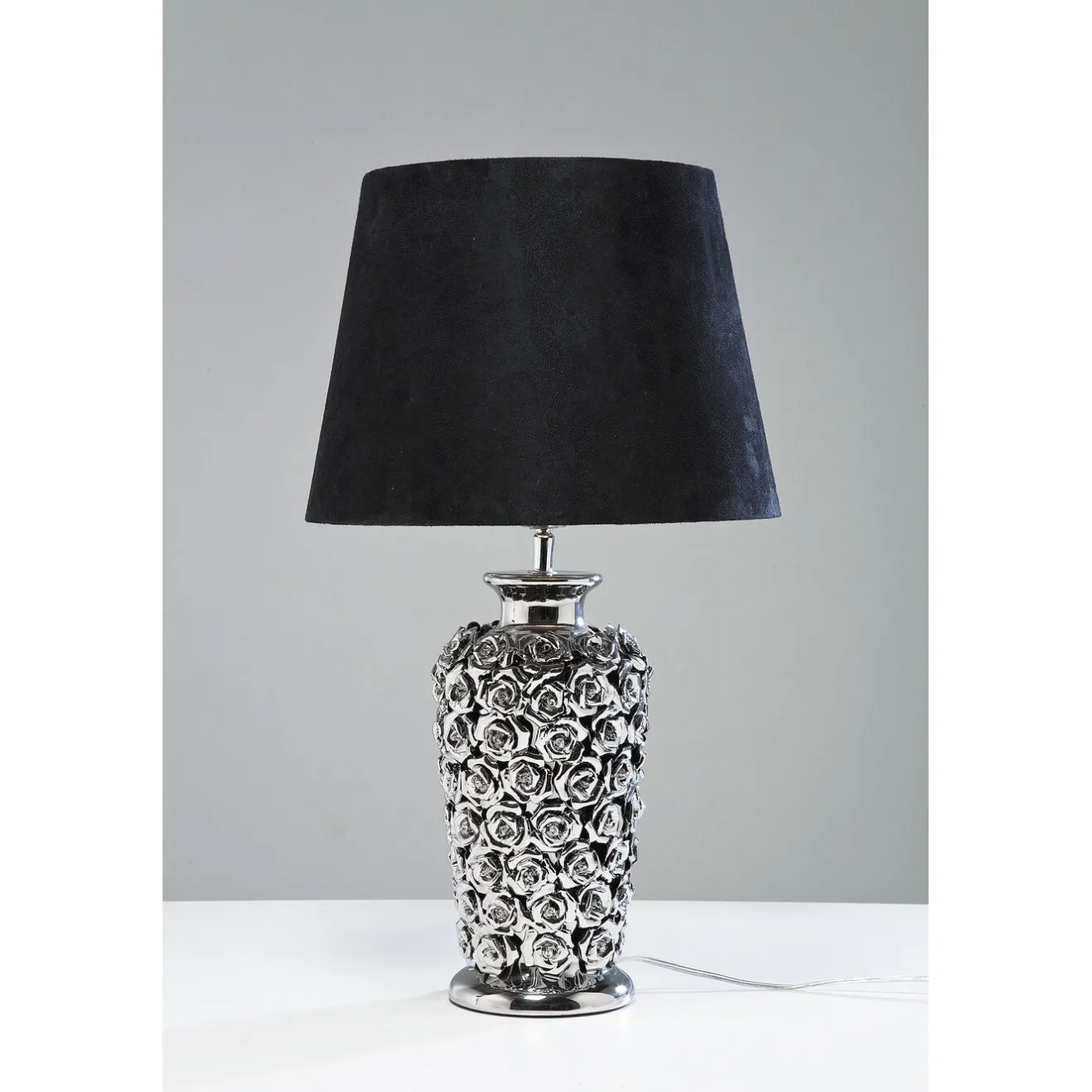 KARE Design Lampes De Table|Lampe A Poser Rose Argente´ 57Cm