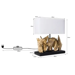 KARE Design Lampes De Table|Lampe A Poser Verticale Nature 43Cm