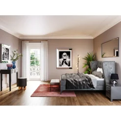 KARE Design Lits Boxspring|Lit Boxspring Benito Moon Gris 160X200