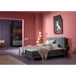 KARE Design Lits Boxspring|Lit Boxspring Benito Star Gris 160X200