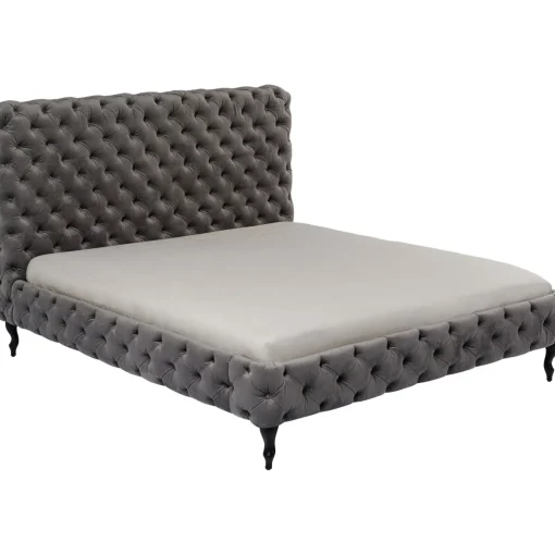 KARE Design Lits Rembourres|Lit Desire Haut Gris Argente 180X200Cm