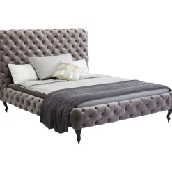 KARE Design Lits Rembourres|Lit Desire Haut Gris Argente 180X200Cm