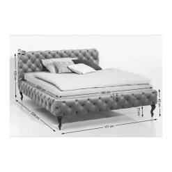 KARE Design Lits Rembourres|Lit Desire Velvet Rose 160X200Cm
