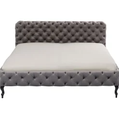 KARE Design Lits Rembourres|Lit Desire Velvet Silver Grey 160X200 Cm