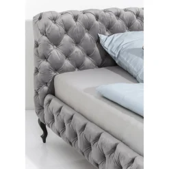 KARE Design Lits Rembourres|Lit Desire Velvet Silver Grey 160X200 Cm