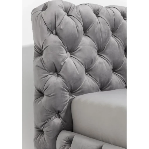 KARE Design Lits Rembourres|Lit Desire Velvet Silver Grey 160X200 Cm