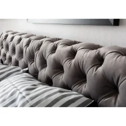 KARE Design Lits Rembourres|Lit Desire Velvet Silver Grey 160X200 Cm