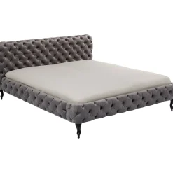KARE Design Lits Rembourres|Lit Desire Velvet Silver Grey 160X200 Cm